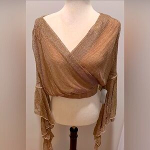 Beautiful flu gold shimmer sweater